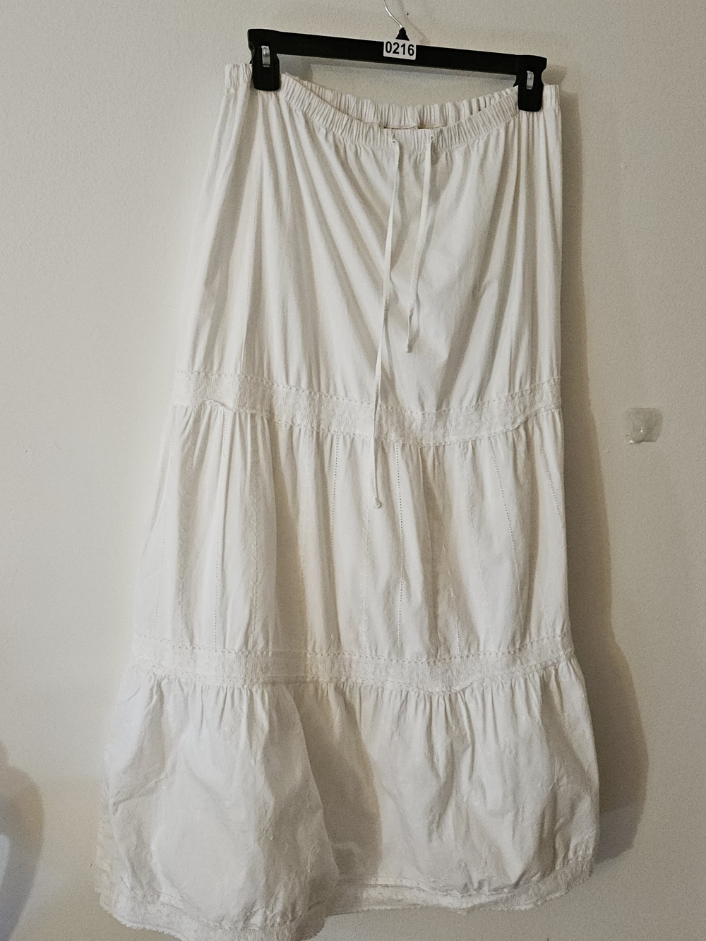 St. John's Bay White Tiered Maxi Skirt 216
